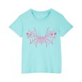 thumbnail image 1 of Jamicy Fashion Tops for Kids Trendy 2025 New Summer Wear Girl's Graphic Tees Short Sleeve Crewneck T Shirts Casual Summer Tops Cute Preppy Clothes, 1 of 4