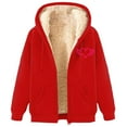 thumbnail image 1 of Jamicy Fleece Jacket Women Valentine's Day Gifts Fleece Lined Jackets for Men Winter Coats Fashion Zip Up Hoodies Sweatshirts Warm Sherpa Cardigan Sweater with Pocket, 1 of 4