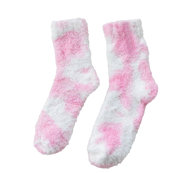 Jamicy Fleece Warm Socks for Women Thick Socks Cozy Decorative Footwear for Couples Comfortable Ankle Coverage Fleece Floor Socks