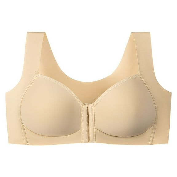 Jamicy Front Closure Bras for Women Gift for Women Zip Front Sports Bras for Women Full Coverage High Impact Sports Bra Breathable Full Coverage Racerback Wireless Bra