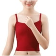thumbnail image 1 of Jamicy Girls Tank Tops with Built In Bras Children's Underwear 8-12 Years Girls' Underwear Tank Tops Girls Spaghetti Strap with Pad Sleeveless Casual Basic Cami Bra, 1 of 6