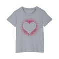 thumbnail image 1 of Jamicy Graphic Tees Kids Gift for Kids Spring Romance Shirt for Girls Heart Graphic Tee Great Love Casual Short Sleeve Top for Brunch Dates, 1 of 4