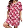thumbnail image 1 of Jamicy Junior Sleepwear Dress Gifts for Women Nightgowns for Women Plus Size Sleep Shirts Womens Nightgown Short Sleeves Print Night Shirts Soft Sleepwear, 1 of 5