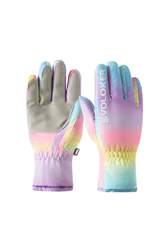 Kids Gloves Girls Gift for Children Boys Girls Ski Snow Gloves Waterproof Winter Insulated Thermal Kids Snowboard Gloves for Skiing Snowboarding Ice Skating