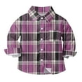 thumbnail image 1 of Jamicy Long Sleeve Shirts for Boys Toddler Kids Long Sleeve Plaid Print Button Down Casual Dress Shirt Casual School Uniform Top Shirt, 1 of 7