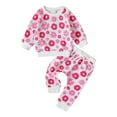 thumbnail image 1 of Jamicy Long Sleeve Tops with Pants Set for Girls Toddler Baby Girls Clothes Sets Cute Print Sweatshirt Tops and Pants Infant 2pcs Fall Winter Outfits, 1 of 9