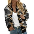 thumbnail image 1 of Jamicy Loose Jacket for Women Bomber Jacket for Women Lightweight Zip Up Long Sleeve Casual Jacket Trendy Patchwork Color Block Sport Outerwear, 1 of 5