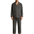 thumbnail image 1 of Jamicy Loungewear Pajamas Sets for Men Cotton Plaid Sleepwear Set Winter Home Wear Long Sleeve Button Down Nightwear Suit, 1 of 4