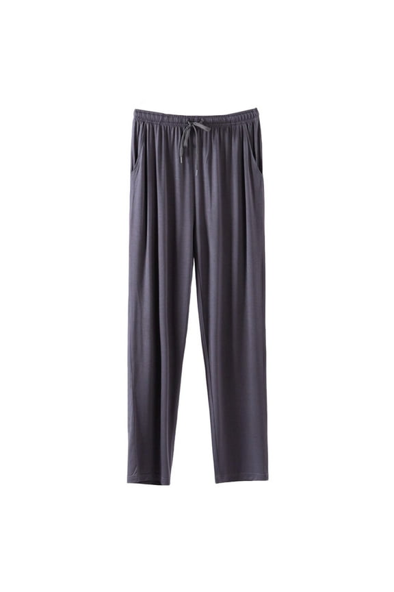 Loungewear Pants for Men Solid Color Sleeping Pants Ultimate Comfort Sleep Pant Soft Cotton Blend Relaxed Fit Lightweight Lounge Pants
