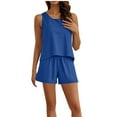 thumbnail image 1 of Jamicy Loungewear Sets Woman Gift for Women Womens Summer Outfits 2 Piece Vacation Short Sets Soft Matching Sets Vest and Shorts Sets, 1 of 9