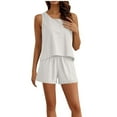 thumbnail image 1 of Jamicy Loungewear Sets Woman Gift for Women Womens Summer Outfits 2 Piece Vacation Short Sets Soft Matching Sets Vest and Shorts Sets, 1 of 9
