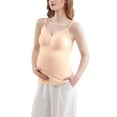 thumbnail image 1 of Jamicy Maternity Tank Tops with Built In Bra for Breastfeeding Adjustable Straps V Neck Comfortable Breathable Camisoles Cami Tanks, 1 of 9