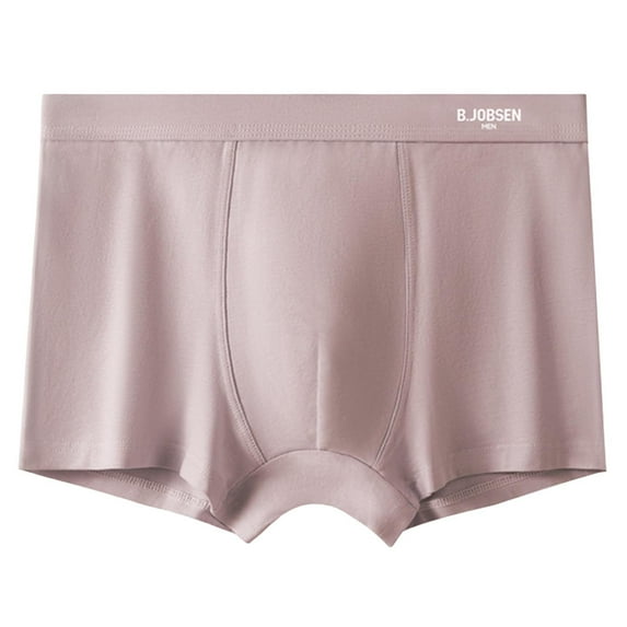 Lopecy-Sta Men Boxer Briefs Gift for Men Men's Underwear Solid Color Medium Waist Comfortable Breathable Men's Underwear