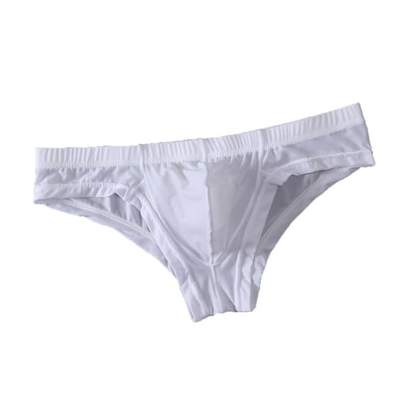 Jamicy Men's Briefs Men's Low Waist Briefs Breathable Underwear Sheer Thin Mesh G-String Brief Solid Color Underpant