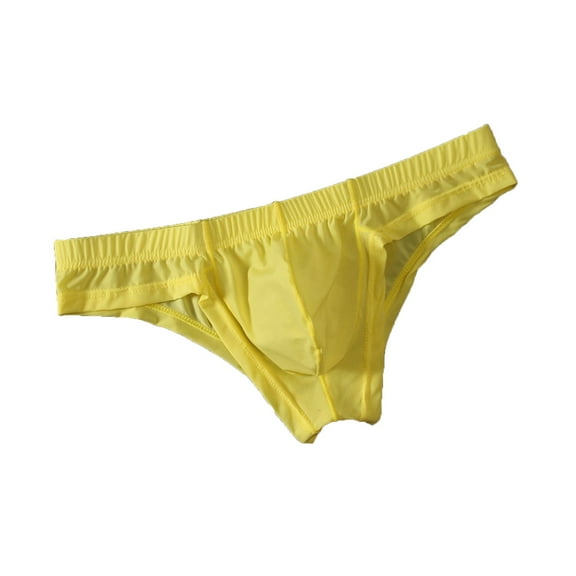 Jamicy Men's Briefs Men's Low Waist Briefs Breathable Underwear Sheer Thin Mesh G-String Brief Solid Color Underpant