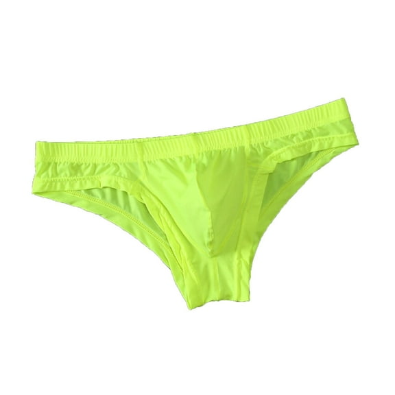 Jamicy Men's Briefs Men's Low Waist Briefs Breathable Underwear Sheer Thin Mesh G-String Brief Solid Color Underpant