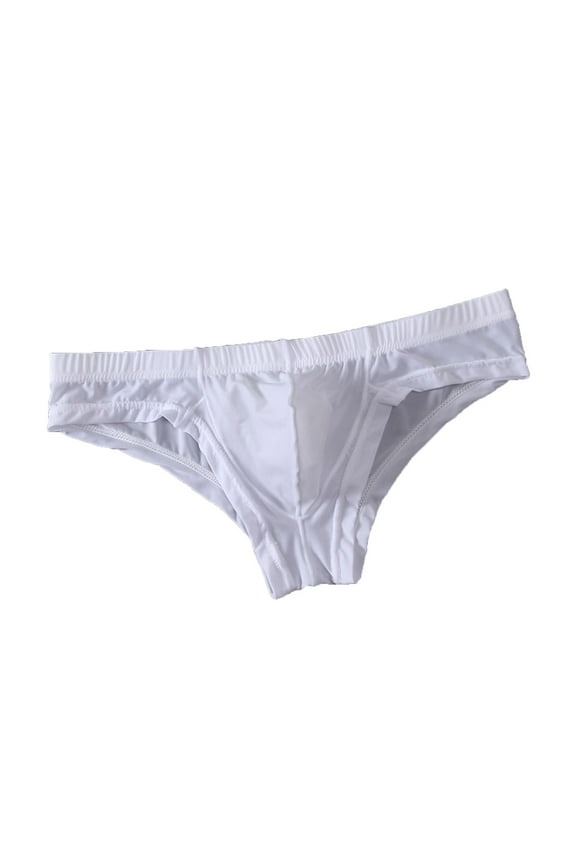 Men's Briefs Men's Low Waist Briefs Breathable Underwear Sheer Thin Mesh G-String Brief Solid Color Underpant