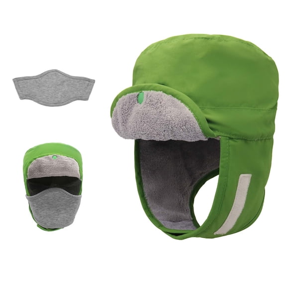 Jamicy Men's Hats Trapper Hat with Ear Flaps Winter Warm Hat Windproof, Water Repellent, Faux Fur Fully Lined