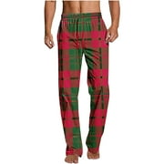 JAMICY VANLOFEE Men's Lounge Pants with Pockets Clearance Sales Pajama Pants for Men Christmas Prints Pajama Bottoms Mens Pjs Sleep Lounge Pants with Pockets