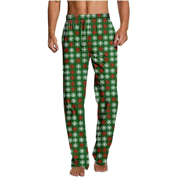 Jamicy Men's Lounge Pants with Pockets Clearance Sales Pajama Pants for Men Christmas Prints Pajama Bottoms Mens Pjs Sleep Lounge Pants with Pockets