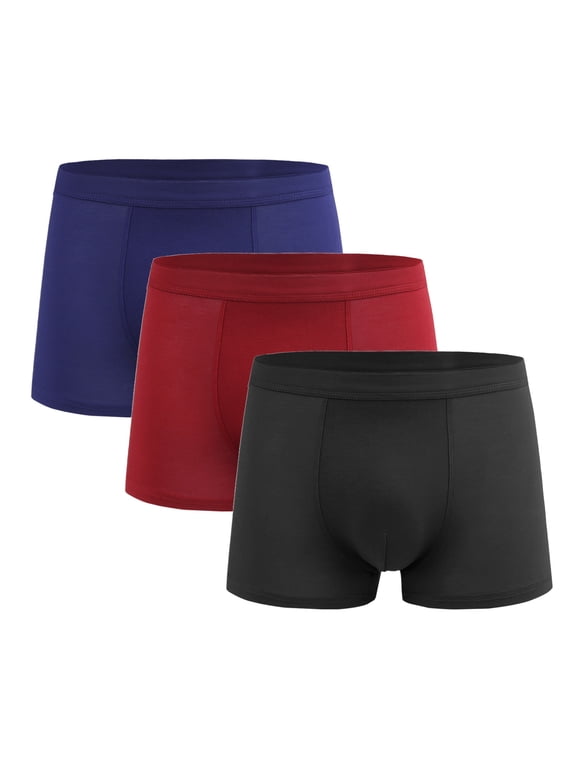 Men's Underwear 3 Pack Briefs for Big and Tall Mens Super Soft Comfortable Fiber Briefs Trunks Underwear