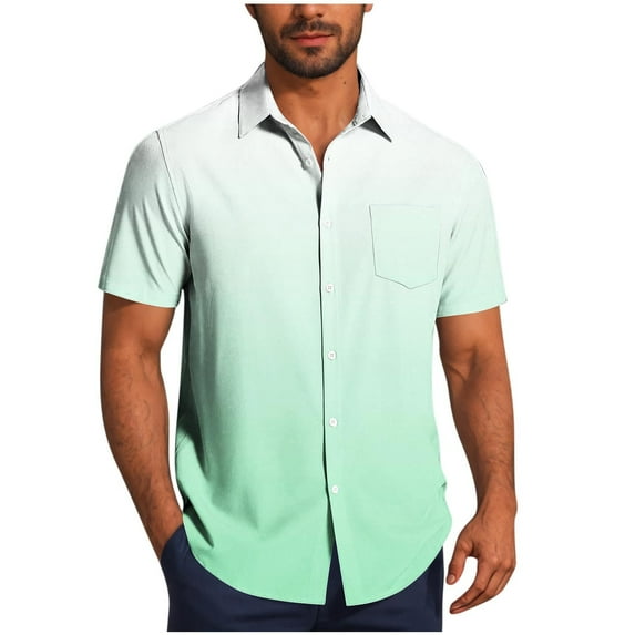 Jamicy Mens Shirts Casual Summer Outfits Men's Hawaiian Shirts Short Sleeve Beach Tropical Button-Down Shirt for Men