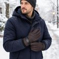 thumbnail image 1 of Jamicy Mens Ski Gloves Waterproof Winter Warm Snow Fleece-Lined Gloves Ski Gloves for Driving Running Texting Gift, 1 of 9