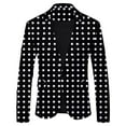 Jamicy Mens Suit Jacket Clearance Sales Fashion Polka Dot Blazer Suit