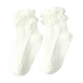 thumbnail image 1 of Jamicy Non Slip Socks for Kids Girls Ruffle Socks Frilly Lace Socks Princess Dress Socks for Toddler Kids, 1 of 3