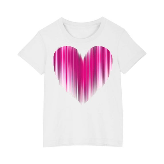 Jamicy Oversized Tshirts for Girls 2025 New Summer Wear Spring Romance Shirt for Girls Heart Graphic Tee Great Love Casual Short Sleeve Top for Brunch Dates
