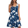 thumbnail image 1 of Jamicy Pajama Dress for Women 2026 Loose V Neck Sleeveless Sleepshirts Floral Tank Round Neck Nightdress Soft Sleepwear Nightwear, 1 of 7