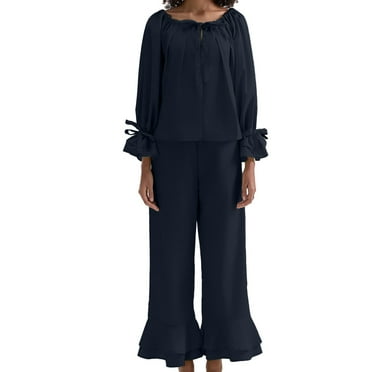 Jamicy Pajama Set for Women Valentine's Day Gifts for Wives Womens Pajamas Set 2 Piece Button Down Pjs Soft Long Sleeve Top and Pants Sleepwear Set Lounge Sets
