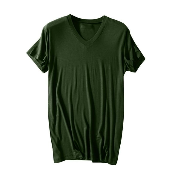 Jamicy Pajama T-Shirts for Men Gift for Men Mens Pajamas Tops Soft Fashion Solid Pajama Casual V-Neck Short Sleeve Mens Sleepwear