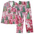 thumbnail image 1 of Jamicy Pajamas for Women Christmas Present Christmas Pajamas Casual Printed Pajamas for Women Set Long Sleeve Shirt with Long Pajama Pant Soft Pjs Set, 1 of 5