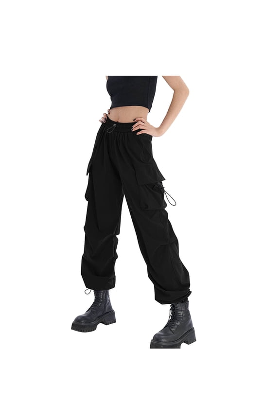 Pants for Women Casual Cargo Pants Women Baggy Parachute Pants Woman Mutil Pockets Loose Fit Y2k Casual Pants for Women