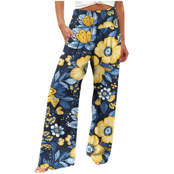 Lopecy-Sta Pants for Women Gift for Wives Sweatpant for Women Sweatpants Y2k Wide Leg Elastic Waist Drawstring Pants Baggy Palazzo Pants