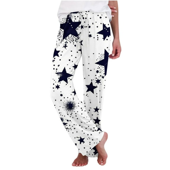 Jamicy Plus Size Pajamas for Women Pants Only Comfortable Fashion Casual Printed Pajama Pants Women's Loungewear Pajama Long Pants