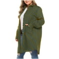 thumbnail image 1 of Jamicy Plus Size Striped Shirt Dress for Women Lightweight Button Down Blouses Casual Flowy Long Tunic Tops with Pockets, 1 of 4