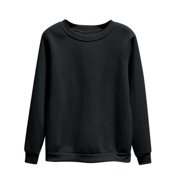 Jamicy Plus Size Sweatshirts for Women Valentine's Day Giftss Fashion Long Sleeve Crewneck Fleece Sweatshirts Lightweight Solid Color Casual Pullover