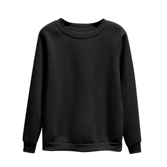 Jamicy Plus Size Sweatshirts for Women Valentine's Day Giftss Fashion Long Sleeve Crewneck Fleece Sweatshirts Lightweight Solid Color Casual Pullover