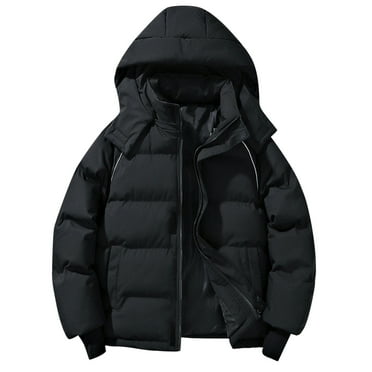 Jamicy Puffer Jacket for Men Clearance Men's Jacket Waterproof Winter Coat Warm Puffer Jacket with Hood