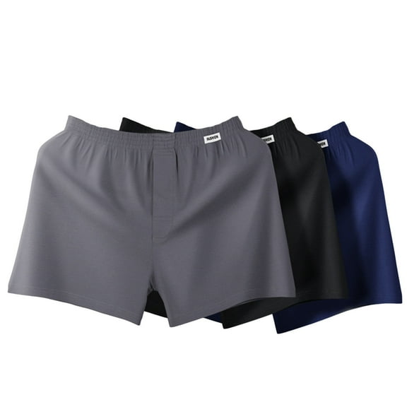 Jamicy Quick Dry Shorts for Men Gift for Men Mens 3pc Lounge Shorts Pajama Lightweight Cotton Sleep Bottoms with Pockets