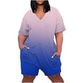 thumbnail image 1 of Jamicy Short Rompers for Women Gift for Women Women's Oversized Zippered Loose Casual Short Sleeved Jumpsuit Shorts Jumpsuit Zip Back Romper Shorts, 1 of 5