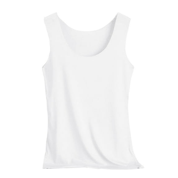 Jamicy Sleep Top for Plus Women Sleeveless Summer Seamless Ice Silk Vest Women's Camisoles Bottoming Shirt Underwear Women's Slimming Suspender Pajamas