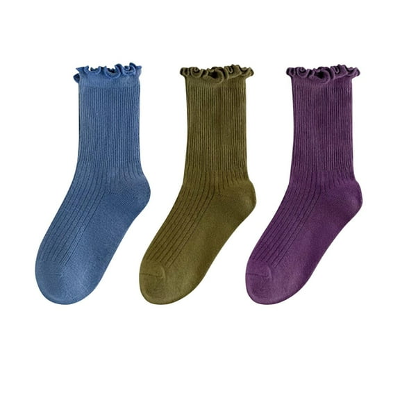 Jamicy Socks for Girls 3pc Boot Socks for Children Thick Winter Socks for Kids Knit Warm Socks - Gifts for Kids