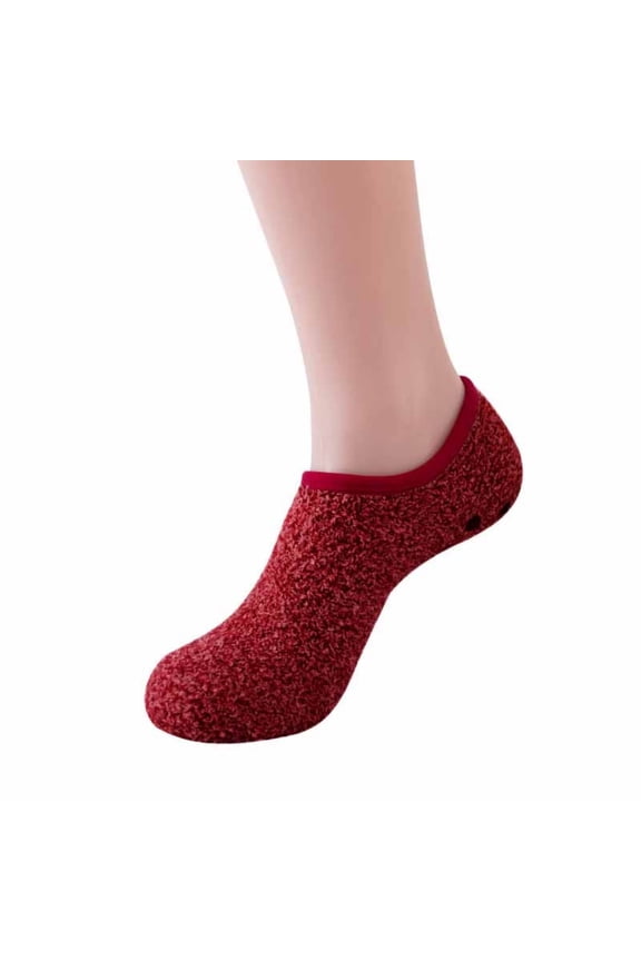 Socks for Women Ankle Slipper Socks with Grips for Women Warm Winter Fluffy Fuzzy Non Slip Low Cut Socks for Hospital Home Gifts