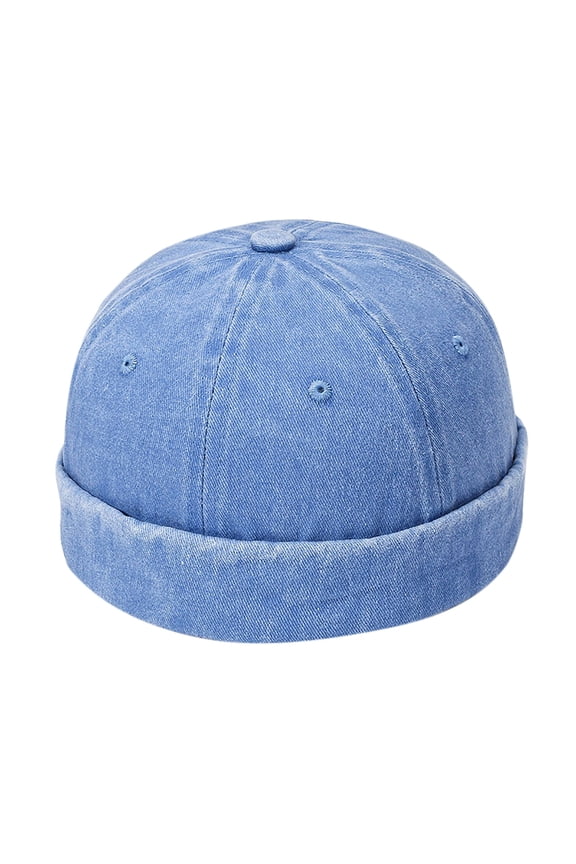 Soft Hat for Women Christmas Present Brimless Hats Vintage Washed Cotton Skullcap Docker Hat Adjustable Buckle Beanie Cap