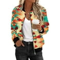 thumbnail image 1 of Jamicy Sweat Jackets for Women Bomber Jackets Lightweight Full Zip Up Cropped Coats Fashion Windbreaker Outerwear Casual Quilted Jacket, 1 of 5