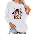 thumbnail image 1 of Jamicy Sweatshirts for Women Valentine's Day Gifts Halloween Pumpkin Sweatshirts for Women Funny Ghost Graphic Sweatshirt Spooky Season Party Sweater Fall Pullover Tops, 1 of 6
