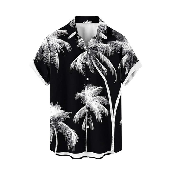 Jamicy Swim Shirts for Men Summer Wear 2025 Men's Hawaiian Shirts Short Sleeve Casual Floral Button Down Tropical Shirt Summer Holiday Beach Aloha Hawaii Shirt